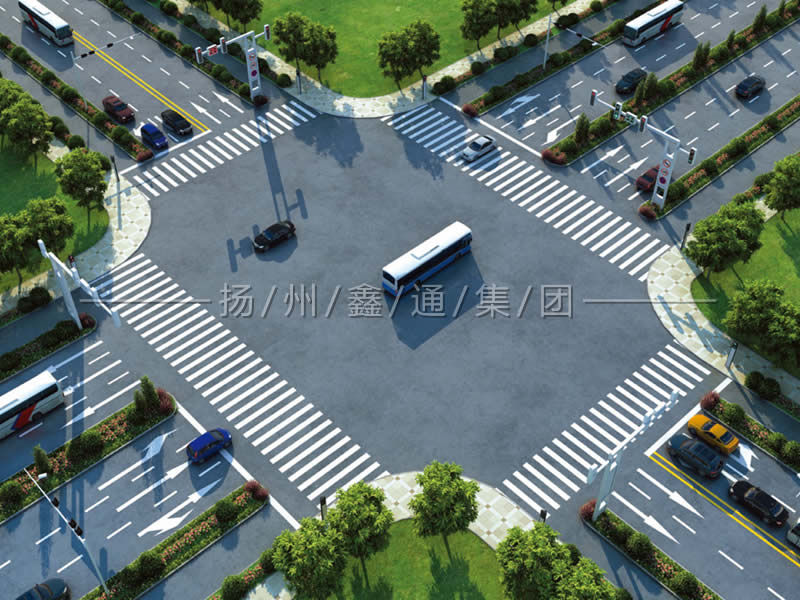 雙向六車(chē)道十字路口信號燈方案